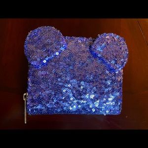 Purple sequin Loungefly Disney Parks Mickey wallet!